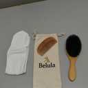 Belula 100% Boar Bristle Hair Brush Set (Medium). Soft Natural Bristles for Thin and Fine Hair. Restore Shine And Texture. Wooden Comb, Travel Bag and Spa Headband Included!