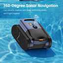 Pool Vacuum for Inground Pool, Cordless Pool Cleaner Robot with Smart Navigation, Self-Parking, LED Indicator, Wall&Waterline Above Ground Pool Vacuum Cleaning up to 2150 Sq.ft