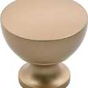 Alzassbg 10 Pack Champagne Copper Cabinet Knobs, 1-1/4 Inch(31.5mm) Diameter Flat Round Kitchen Knobs for Cabinets and Drawers AL6013SCG