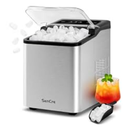 Ice Makers Countertop, 26.5Lbs/24H Ice Machine with 2 Sizes Bullet Ice, 9 Ice Cubes Release in 6 Mins, Self-Cleaning Portable Ice Maker with Ice Scoop and Basket for Home Kitchen Office Bar RV