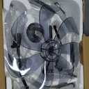 20'' Ceiling Fan with Light, Upgraded Low Profile Fan, Flush Mount Ceiling Fan, 6 Speeds, Dimmable LED, App & Remote Control, Quiet DC Motor, for Bedroom, Living Room, F115 Black