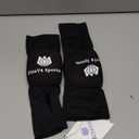 FitsT4 Sports Volleyball Arm Sleeves for Girls Passing Forearm Sleeves with Protection Pads and Thumbhole for Youth (10", Black)