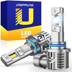 Ursprung 9005 led Bulbs,900% 50,000LM Brightness HB3 Bulbs,6500K Cool White,Plug and Play, Replacement fog bulb,Quick Installation,Pack of 2