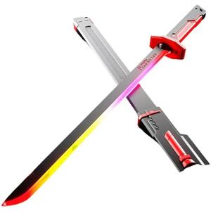 Colorful Streamer Glowing Sword Toys with Spray & Sound Effects Suitable for Cosplay Halloween Props Collect Decoration