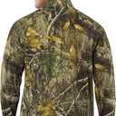 Realtree Men's 1/4 Zip Performance Pullover with Mock Neck, Realtree Edge, Large
