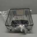 Kitchen Details Flat Wire Countertop or Over The Sink Dish Drying Rack with Cutlery Basket | Holds up 10 Dishes | Mugs | Kitchen Accessories | Black
