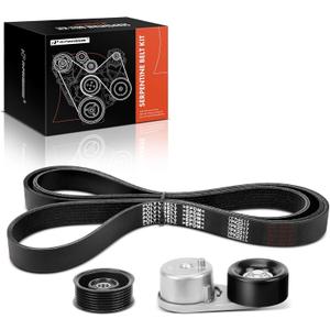 A-Premium Engine Serpentine Belt Drive Kit Compatible with Nissan Frontier 2005-2012/2014-2018, Pathfinder 2005-2006/2008, NV1500/NV2500 2012/2014-2021, NV3500 2012/2014-2020, Xterra - 4.0L