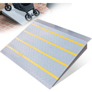 VNN Door Threshold Ramp, Threshold Ramps for Doorways, Ideal Entry Handicap Ramp for Elderly Wheelchairs, Carts, Scooters and Walkers, 27.6" L * 37.4" W Door Ramp (Alloy Iron, 800LBS)