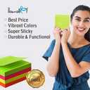 Lined Sticky Notes 3x3 Inch (24-Pack) 2400 Sheets,100 Sheets per pad, Super Adhesive Ruled Sticky Note Pads in 8 Vibrant Colors for Office, School & Home Use