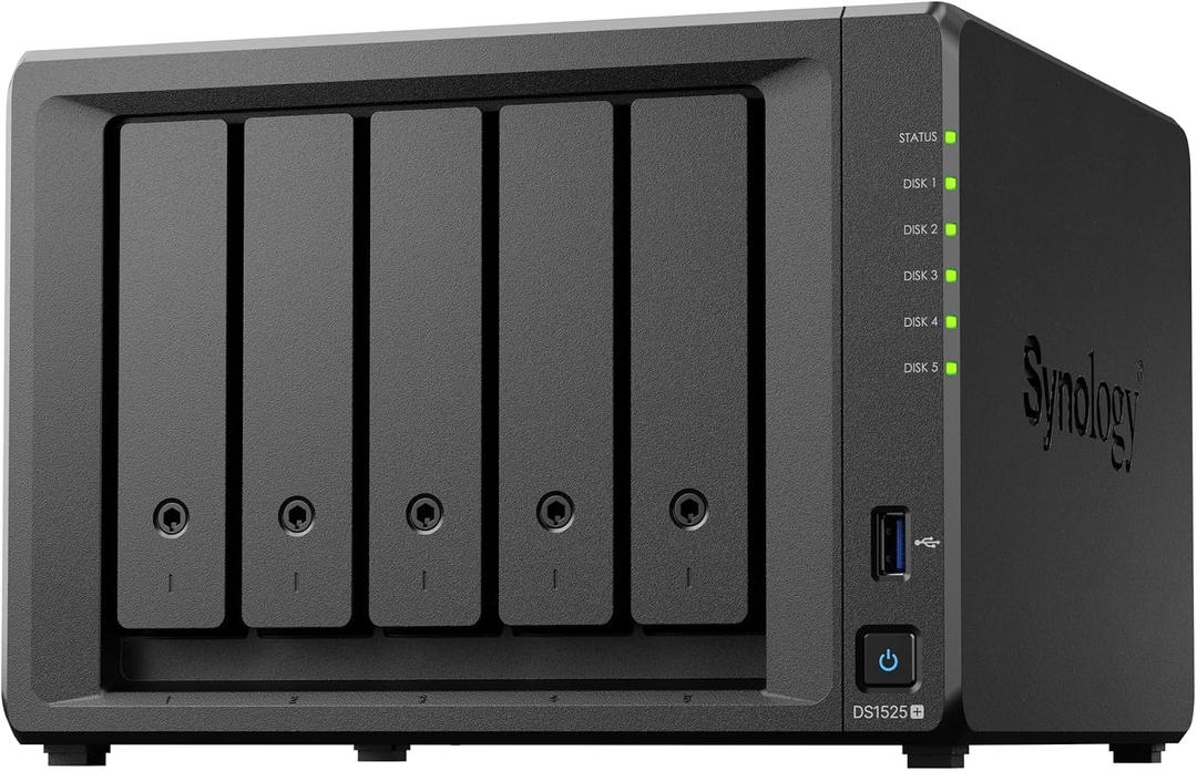Synology 5-Bay DiskStation DS1525+ (Diskless), 166 mm x 230 mm x 223 mm