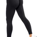SUUKSESS Scrunch Butt Lifting Seamless Leggings for Women Booty High Waisted Workout Yoga Pants (Black, M)