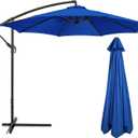 belupai 10ft Patio Umbrella Replacement Canopy, 6 Ribs Canopy Replacement Water Resistant Patio Canopy Outdoor Table Market Yard Umbrella Top Outdoor Umbrella Canopy 56-58in Ribs (Canopy Only)(Blue, 6Ribts)