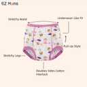 EZ Moms 10 Packs High Waist Potty Training Underwear for Girls Double Absorption Potty Training Pants 5T Waterproof High Waist Toddler Underwear Girls 5T Kid Confident Pee Pants with a Laundry Bag, 5T