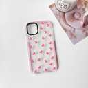 NITITOP Compatible with iPhone 11 Case Cute Clear for Women Girls Pink Love Heart Pattern Ultra Slim with Bumper Protector Soft TPU Anti-Yellow Protective Cover - Pink Heart