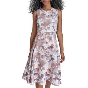 Calvin Klein Sleeveless Floral Fit and Flare, 10
