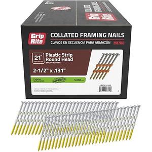 2-1/2 in. x 0.131-Gauge 21-Degree Plastic Strip Bright Smooth Shank (4000 Per Box) HGCDKXRXB4M