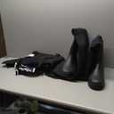 BASSDASH Mens Neoprene Waders Black Reeds Camo for Fishing Hunting with Rubber Boots Foot Waterproof Chest Waders