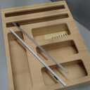 Magnetic Food Bag Storage Organizer for Drawer or Refrigerator, Compatible with Gallon,Quart, Sandwich, Snack & Variety Size Bags (6 in 1)