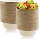 100 Pack 12 oz Disposable Paper Bowls, Heavy Duty Compostable, Eco-friendly Bagasse Bowls for Parties, Restaurants, Catering