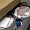 20 Pieces Dinnerware Sets, Boho Large Serving Bowls and Plates Chip Dip Serving Platter Set, Porcelain Dishes Set for 4, Buffet Dinnerware, Bohemian Style Dining Ware Service for 4, Vibrant Blue