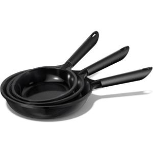 Ceramic Nonstick Frying Pan, Non Toxic Pan for Cooking, 8" 9.5" and 11" Frying Pan Skillet Set PFAS & PTFE & PFOA Free, Dishwasher Safe, Compatible with All Stovetops
