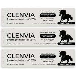 Horse Paste 1.87%  Apple Flavored Wormer  6.08g Tube  Treats Up to 1250 lb (EXP 10/31/27)