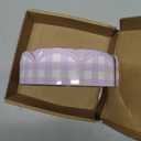 Gersoniel 68.9 ft Gingham Magnetic Board Border Scalloped, Purple, 68.9 ft x 1.5 in