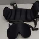 Travel Pillows for Airplanes, Airplane Pillow for Long Flight, Airplane Head Strap with Eye Mask for Sleep, Travel Neck Pillow for Car Road Trip, 360 Support Headrest, Stop Bobblehead, Black