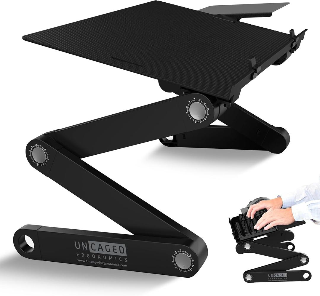 Uncaged Ergonomics WorkEZ Adjustable Computer Keyboard Stand for Desk, Keyboard & Mouse Riser, Ergonomic Portable Stand for Desktop, Computer Keypad Riser for Desk