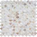 Mother of Pearl Fish Scale Pattern Mosaic Tile for Kitchen Backsplash Bathroom Wall Pool Tile Shower Room Oyster Shell Decorative Tile(1 Sheet Colorful)