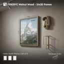 16x20 Poster Frame 3 Pack with HD Glass- Brown Walnut, Natural Solid Wood Picture Frame, Wall Gallery Frame