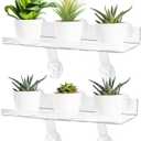 2 Pcs Plant Window Shelf, Window Plant Shelves with Bracket,15in Transparent Acrylic Sill Extender with Suction Cup, Floating Shelf for Plants Apply to Succulents, Seed Plant
