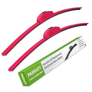 OEM QUALITY 26" + 17" PARRATI Premium All-Season Rose Red Windshield Wiper Blades (Set of 2)