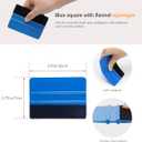 Luxiv Car Window Tint Application Tools Kit, 9 Pcs Vehicle Glass Protective Film Installing Tool, Squeegee Automotive Film Scrapers