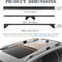 53” All-Metal 330 lbs Roof Rack Cross Bars with T-Slot, Universal Fit for Raised Side Rails, Heavy Duty Aluminum Crossbars for Cargo Carrier, Kayak and Luggage, Lock-Free Design