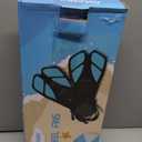 Greatever Snorkel Fins Adjustable Buckles Open Heel Swim Flippers Travel Size Short Swim Fins for Snorkeling Diving Swimming Adult Men Womens (Blue). S/M