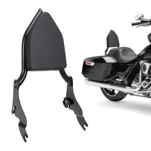 Sissy Bar Backrest Detachable Passenger Backrest Pad Compatible for Harley Davidson Touring Electra Glide, Road King, Road Glide, Street Glide, Ultra Limited 2009-2023 (Black)