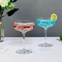 4 pcs 7 OZ Crystal clear Plastic Martini glass, Wine glass, Break-Resistant Commercial Plastic Party Juice Glass, Wedding Drinking Glass