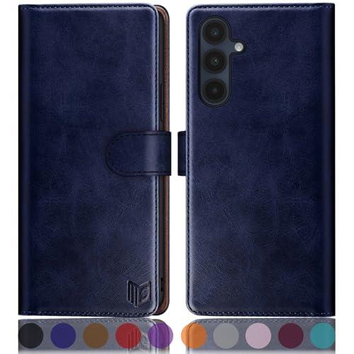 SUANPOT Compatible with Samsung Galaxy A16 5G Wallet case with RFID Blocking Credit Card Holder,Flip Book PU Leather Protective Cover Women Men for Samsung A16 Phone case Blue