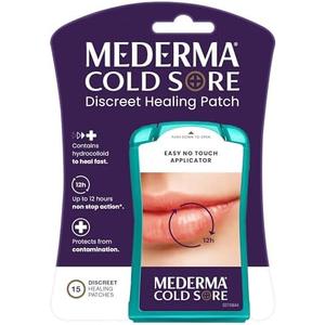 Pack Of 6 Mederma Fever Blister Discreet Healing Patch - A Patch That Protects and Conceals Cold Sores - 15 Count
