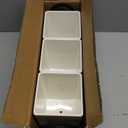 Large Kitchen Utensil Holder, Drainage Utensil Caddy for Countertop, 3pcs Bins Set Cooking Utensil Organizer for Spoons, Spatulas, White (Extra Large (14.5"D x 4.5"W x 7.25"H)