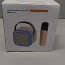 Mini Karaoke Machine for Kids Adults with 2 Wireless Microphones Portable Bluetooth Speaker with Microphone,Toys Birthday Gifts for Girls Ages 4, 5, 6, 7, 8,12+ Toddler Teens