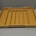 Kitsure Silverware Organizer - Expandable Bamboo Kitchen Drawer Organizer for Cooking Utensils and Cutlery, Sturdy & Thickened Kitchen Organizers and Storage Solution, X-Large, Natural