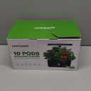 Ahopegarden Indoor Garden Hydroponics Growing System: 10 Pods Plant Germination Kit Herb Vegetable Growth Lamp Countertop with LED Grow Light - Hydrophonic Planter Grower Harvest Lettuce (Black)