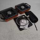 ODSD 2 Burner Camping Stove with Windshield, 20000 BTU Propane Camp Stove, Portable Folding Gas Stove, Camping Essentials Gear Includes Frying Pan, Coffee Stand & Carry Bag, Orange