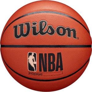 WILSON NBA Forge Indoor/Outdoor Basketballs - Size 5, Size 6 and Size 7 (Brown)