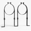 2Pcs 6 Inch Chimney Pipe Support Bracket, Adjustable Stainless Steel Vent Wall Mount Strap, Stove Pipe Clamp Hanger Holder for Single Wall Pipes, Fireplace Vent Secure, Stove Flue Liner Installation
