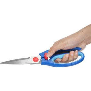 Remedic Spring-Loaded Easy-Cut Scissors – Arthritis-Friendly Soft Grip, Ultra Sharp Stainless Steel Blades,Effortless Cutting for Weak Hands – Ideal for Seniors, Cutting Food,Cardboard & Blister Packs