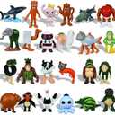 CancheroX Only 23PCS Italian Brainrot Meme Shark Figures Toys, 2 Inch Tralalero Tralala Action Figure, Tung Tung Tung Sahur Doll, Kids Birthday Party Favors Gift