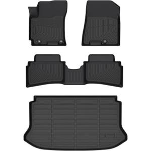 Cartist Floor Mats & Cargo Liner Fit for Hyundai Venue 2020-2025 2026 (for Cargo Tray Upper Position), All Weather Car Mats for Venue Accessories, Heavy Duty Rubber Mats